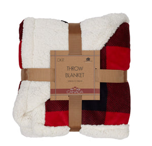 Buffalo Check Sherpa Throw Blanket