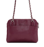 QUILTED BASIC CROSSBODY - WINE