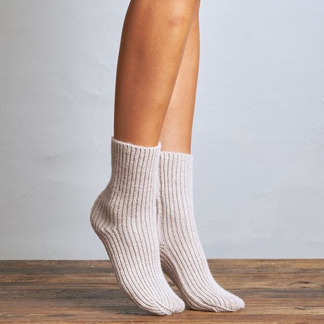 Girlfriends Rib Ski Sock - Blushed One Size