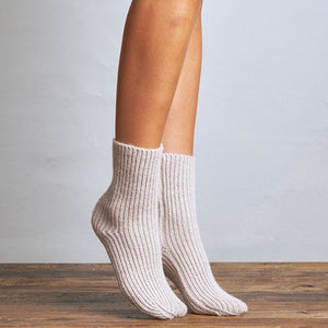 Girlfriends Rib Ski Sock - Blushed One Size